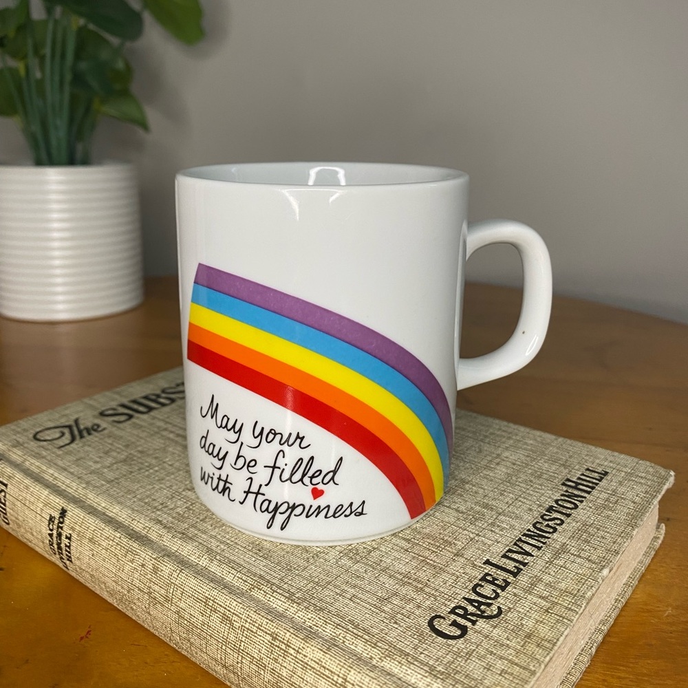 Vintage 1984 Avon Happiness Easter Rainbow Mug